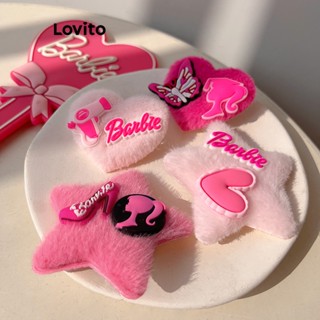 Lovito Presilhas de Cabelo com Padrão em Formato de Coração para Mulheres LFA03278 (Rosa Claro/Misty Rose/Rosa Pink/Rosa)