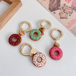 Capa De Silicone Macia Com Chaveiro Para AirTag Anti-Perda Donut Fofa Localização Rastreador De Airtags
