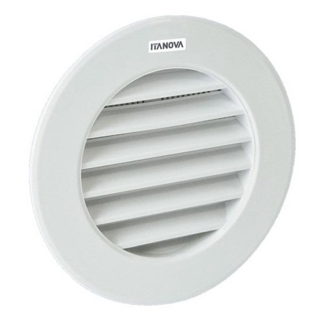 Grade De Ventilacao Plastica 100mm Redonda Branca Exaustor
