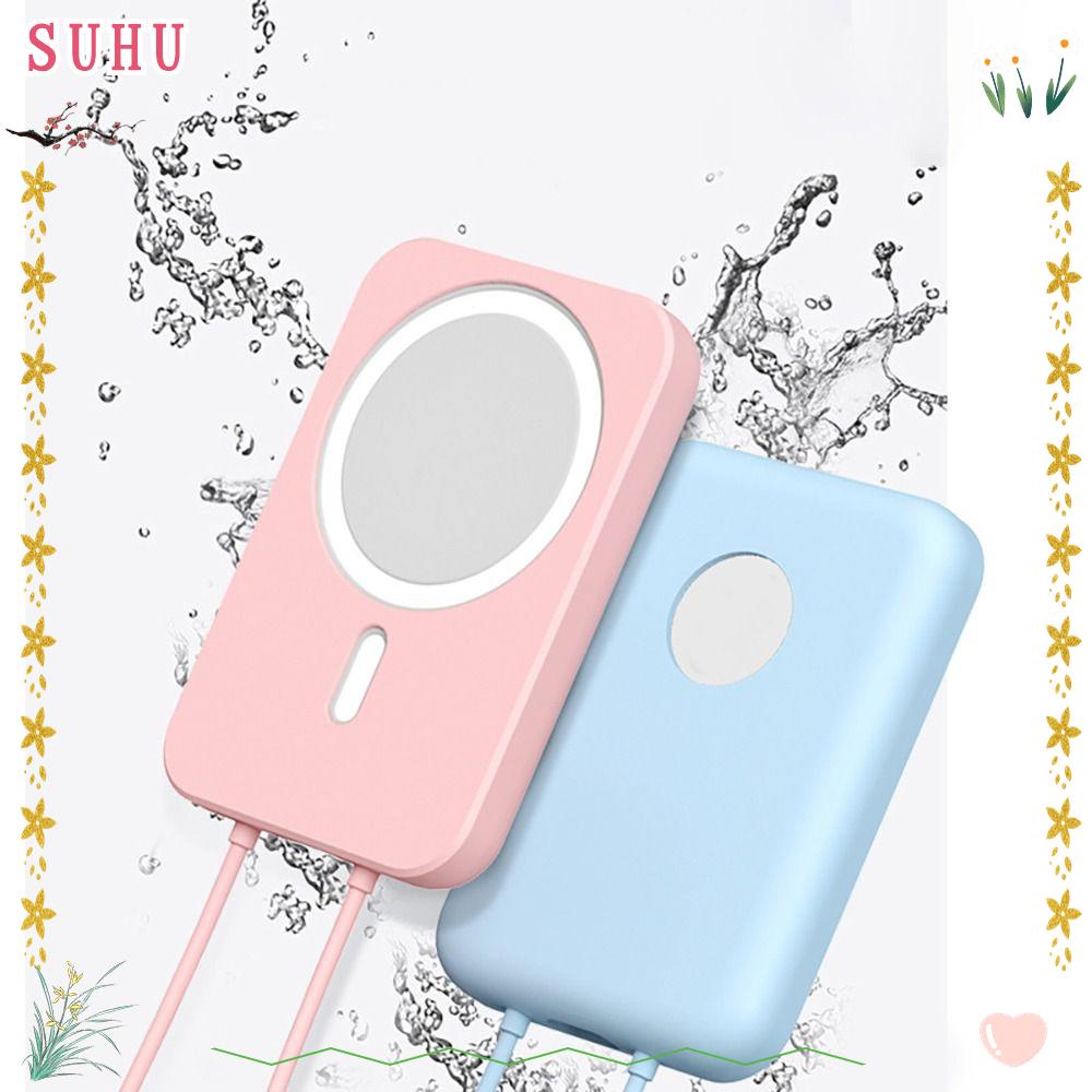 Capa De Pele De Silicone SUHU , Protetora Portátil À Prova De Choque , Leve Para Magsafe