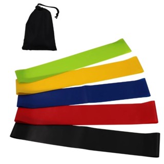Kit 5 Mini Band Faixa Elástica Fisioterapia Academia Treino Musculação em Oferta na Shopee