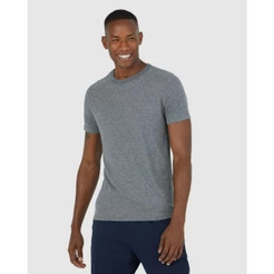 Camiseta Básica Masculina Decote Redondo Com Pesponto Em Algodão