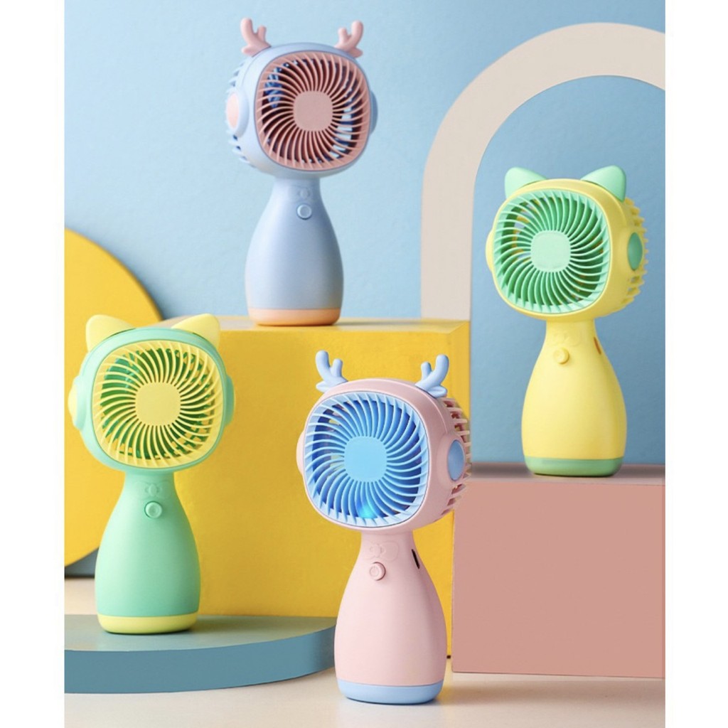 Capivara Mini Ventilador Portátil Recarregável USB com Suporte para Uso em Escritório