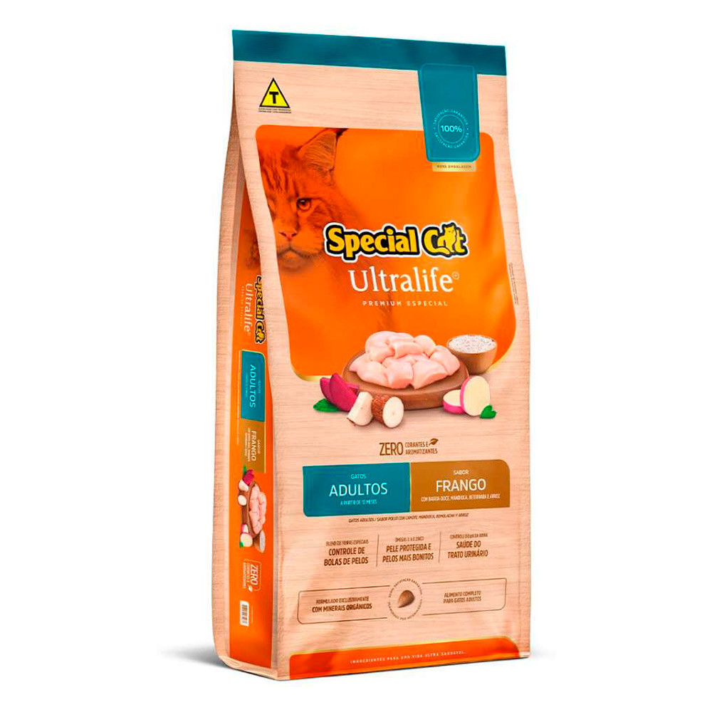 Ração Special Cat Ultralife Para Gatos Adultos Frango e Arroz 1kg - Pets