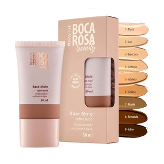 Base Líquida Matte Boca Rosa – Alta Cobertura e Acabamento Aveludado em Oferta na Shopee