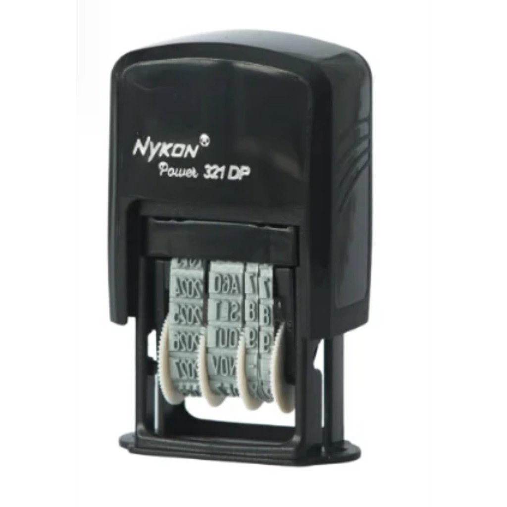 CARIMBO AUTOMÁTICO DATADOR N321DP NYKON COM TEXTO 5X25MM