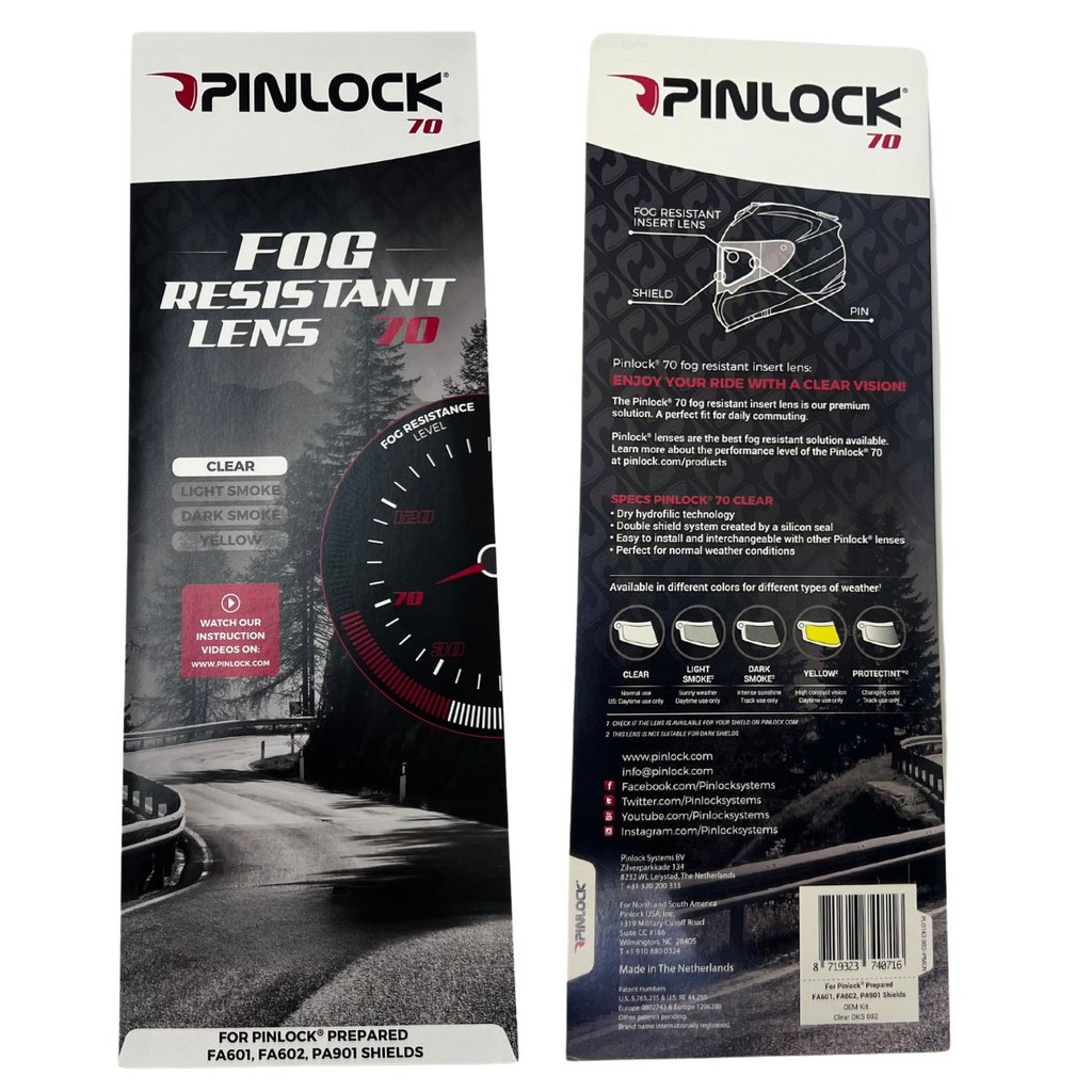 Pinlock Capacete Racer1 Rc1 Original