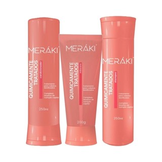 Kit Meráki Quimicamente Tratados (Shampoo, Condicionador e Máscara)