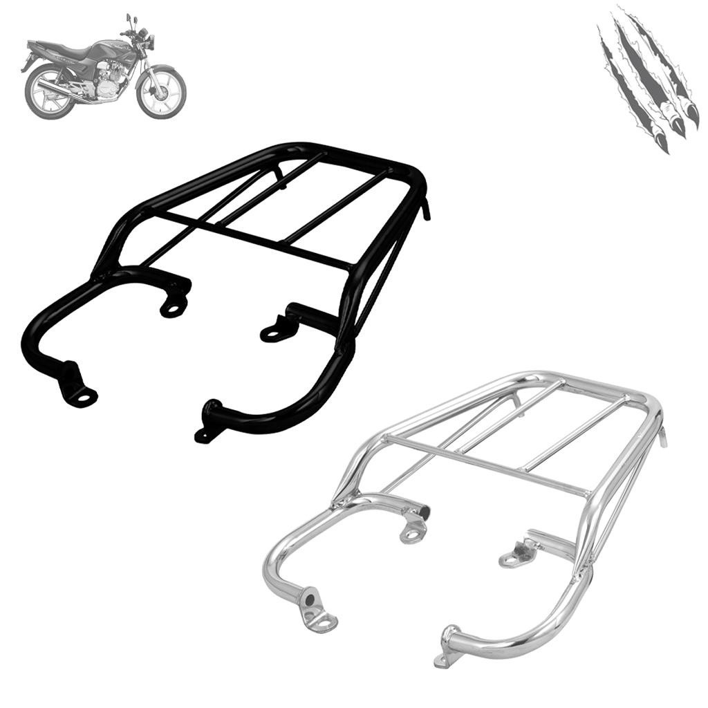 BAGAGEIRO MOD. TUBO COMPAT. C/ CBX 200 STRADA Cromada Ou Preta Envio Imediato