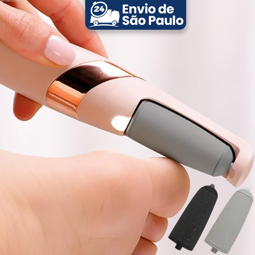 Removedor De Calos Lixa Esfoliante Elétrico Portátil Pedicure Recarregavel USB Sem Fio