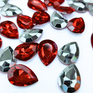 Chaton Gota 13x18mm - Cor: Vermelho - 50 Unidades - Base Irregular