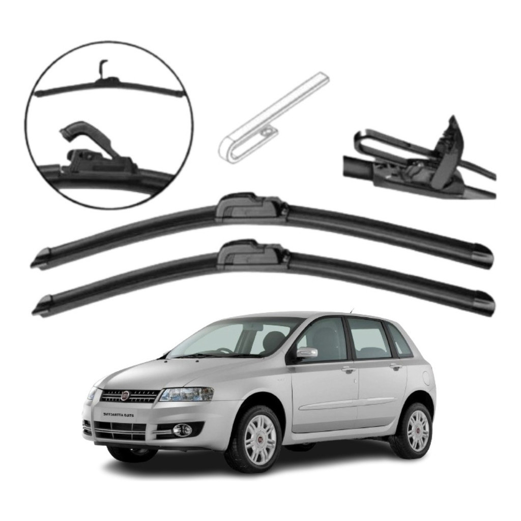 Par De Palheta Limpador Parabrisa Silicone Fiat Stilo 2002 A 2011 em Oferta na Shopee