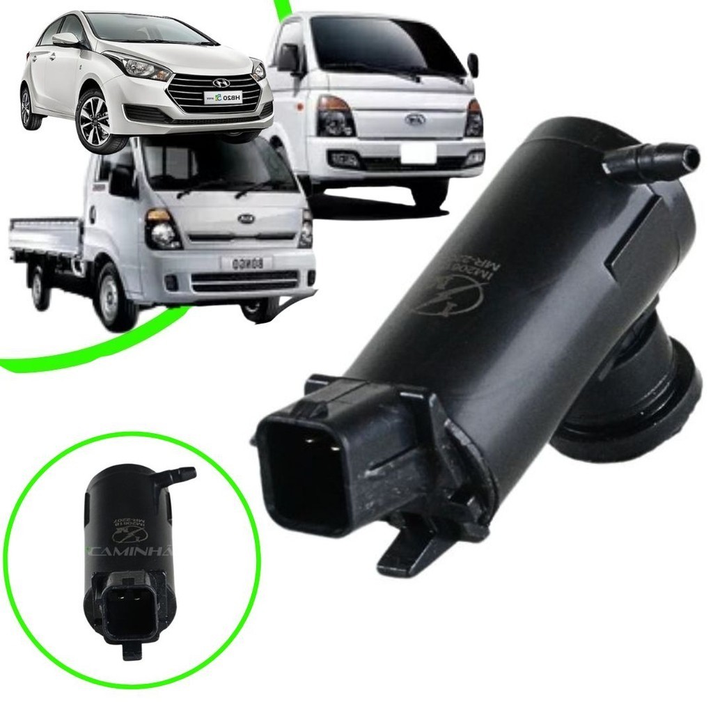Bomba Água Reservatório Limpador Parabrisa para Hyundai HR / H100 2003 a 2020 / HB20 2012 a 2022 - Honda Civic 2007 a 20 - Spare Parts and Accessories for Vehicles