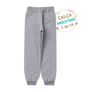 Calça Infantil Moletom Menino Menina Calça Escolar Juvenil Inverno Peluciada 1 ao 16 em Oferta na Shopee