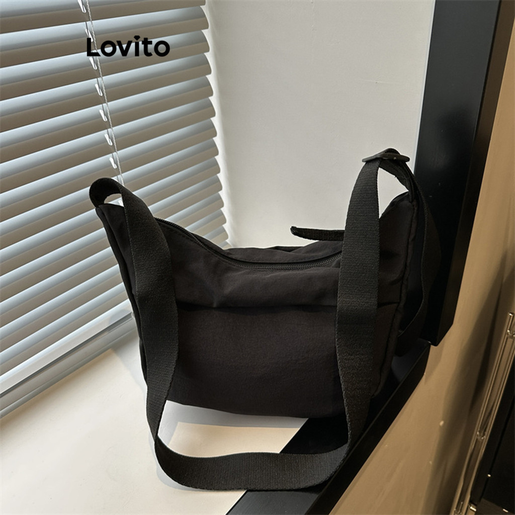 Detalhes do Lovito Refine Bolsa de Ombro Feminina Casual e Prática com Trava para Pickleball LFA18370