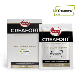 Creafort Creatina Monohidratada Creapure 100% Alta Pureza 30 Sachês 3g Vitafor