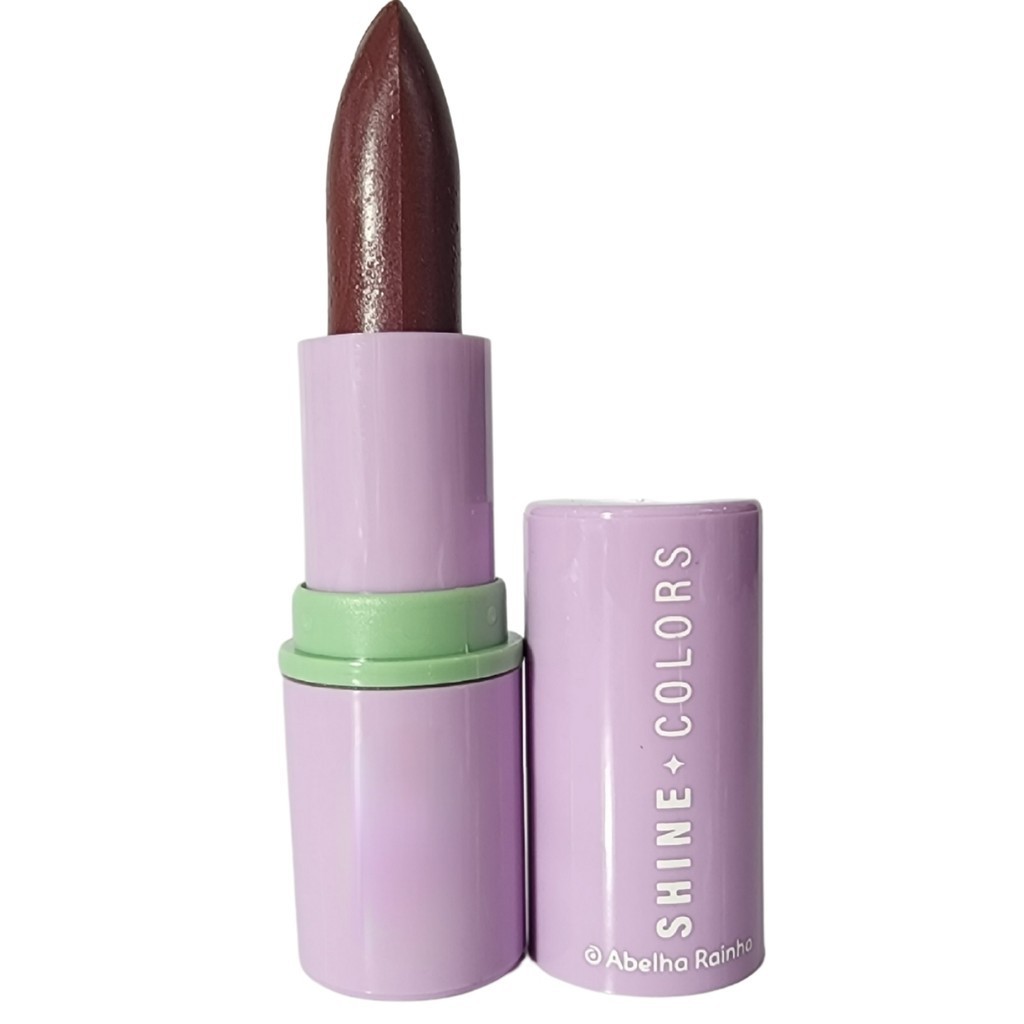 Batom Brilho e Sabor Cravo e Canela FPS 15 Shine Colors Abelha Rainha 3,7g