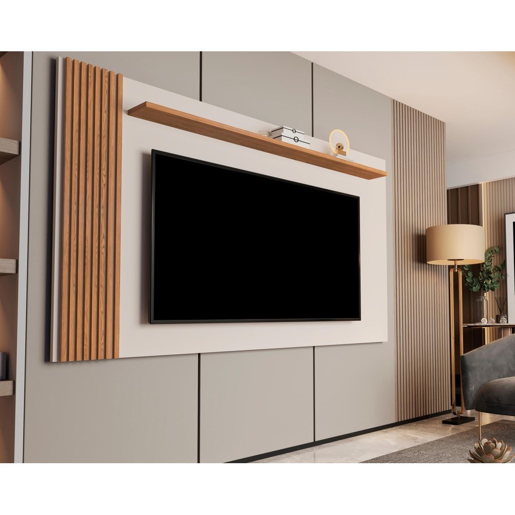 Painel Ripado para Tv até 70 Polegadas Grécia 180cm em Oferta na Shopee