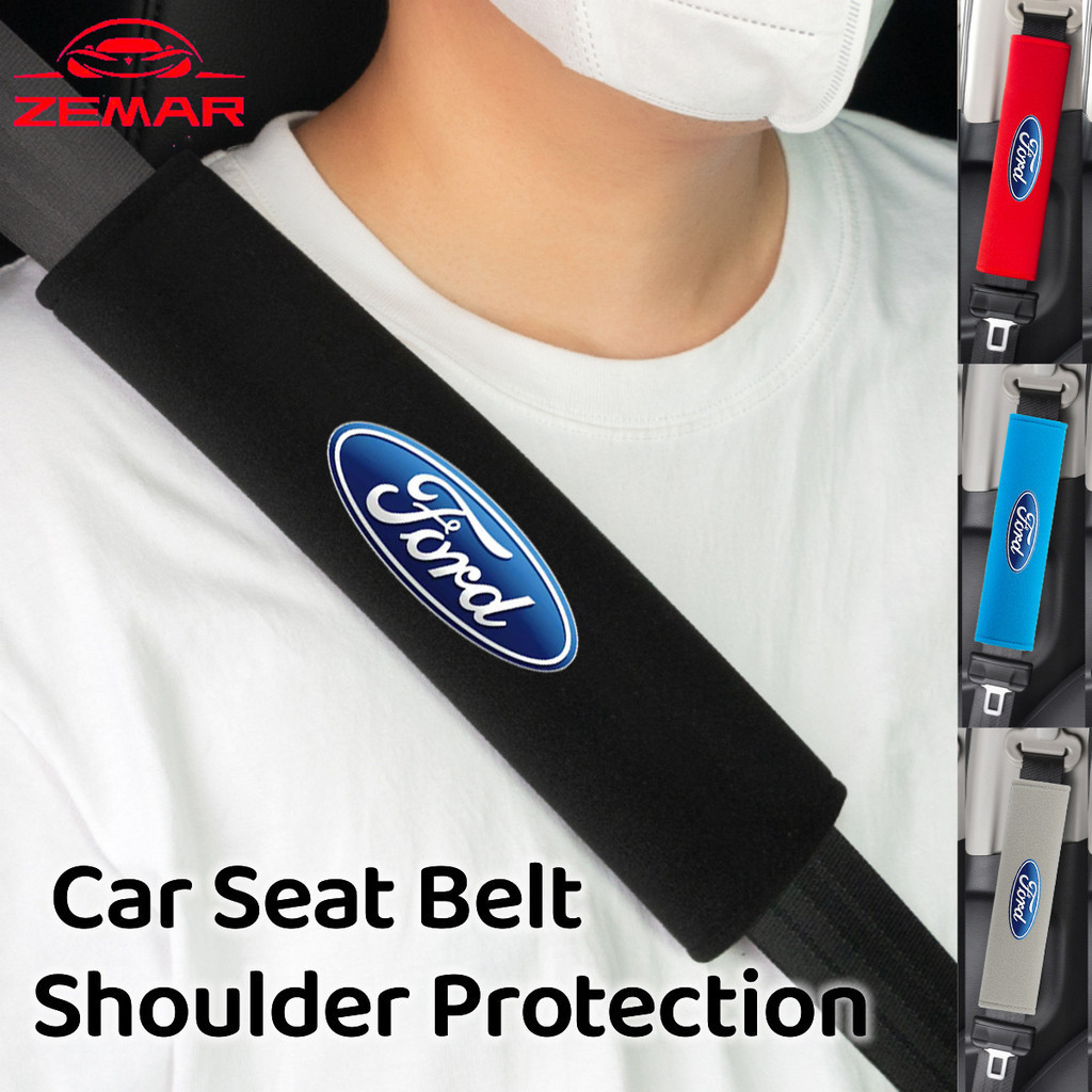 2Pcs Ford Universal Car Seat Cinto De Segurança Do Assento Carro Cobre O Ombro Acessórios Interiores Para Ka Focus mk2 Ranger Novo Fiesta Fusion Ecosport Ed