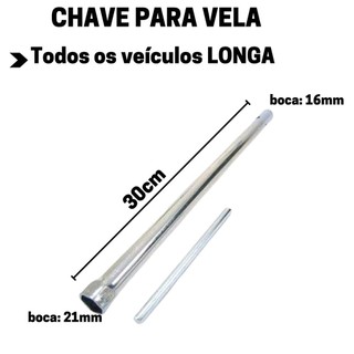 Chave de Vela Longa 30cm p/ vela 16/21mm Universal