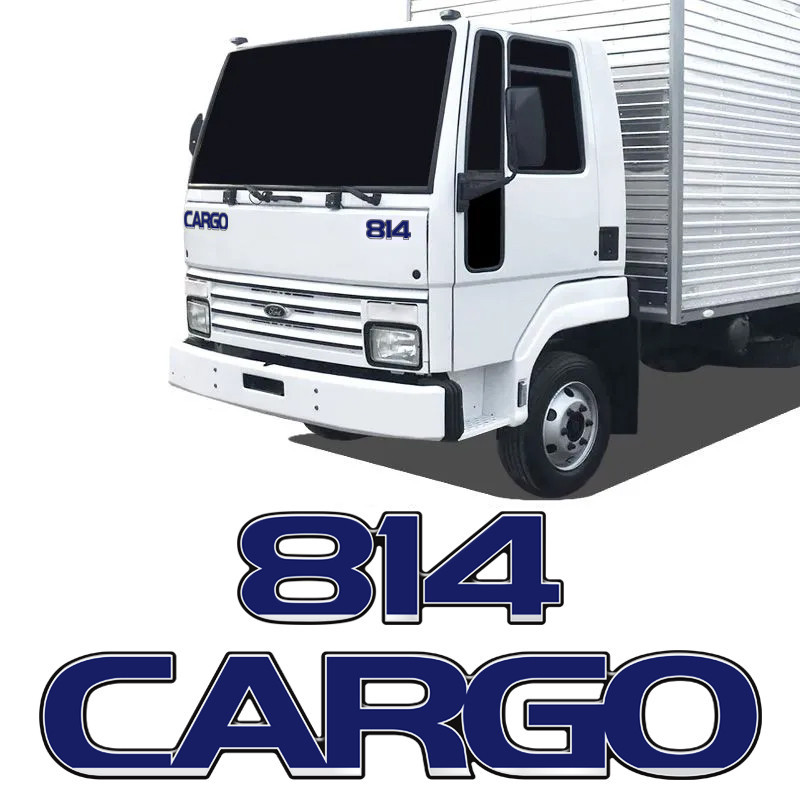 Kit Adesivos Ford Cargo 814 Emblemas Capô Caminhão Resinado Genérico