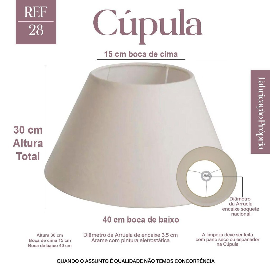 Cúpula Abajur Grande Preto: Onde Comprar | BuscaProdutos