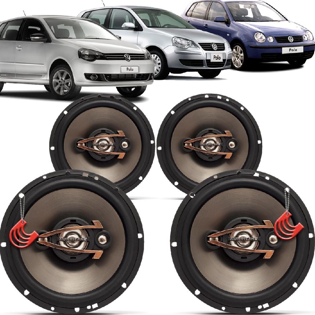 Kit Alto Falantes Dianteiros e Traseiros Volkswagen Polo 2002 a 2014 - Hurricane Platino 640w - Spare Parts and Accessories for Vehicles