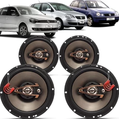Kit Alto Falantes Dianteiros e Traseiros Volkswagen Polo 2002 a 2014 - Hurricane Platino 640w