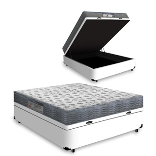 Cama Box Baú com Colchão de Espuma D33 Ortobom Iso 100 Viúva 128cm em Oferta na Shopee