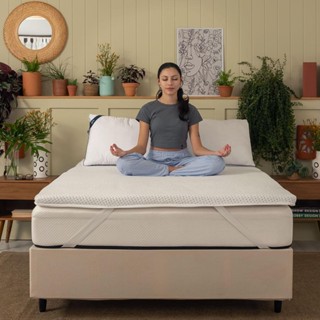 Pillow Top Casal Guldi Soft com Espuma D30 com Alça (5x138x188) Branco em Oferta na Shopee