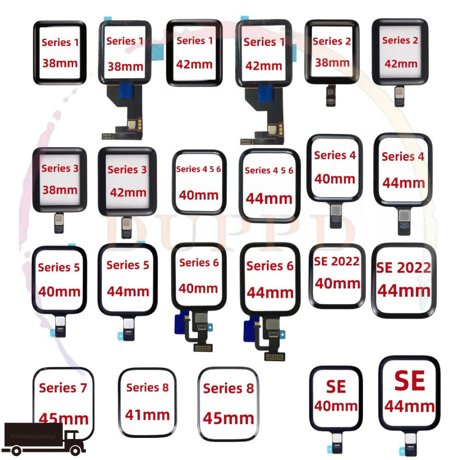 Painel De Lente De Vidro Digitalizador De Tela Sensível Ao Toque Para Apple Watch Série SE 1 2 3 4 5 6 7 8 38mm 42mm 40m