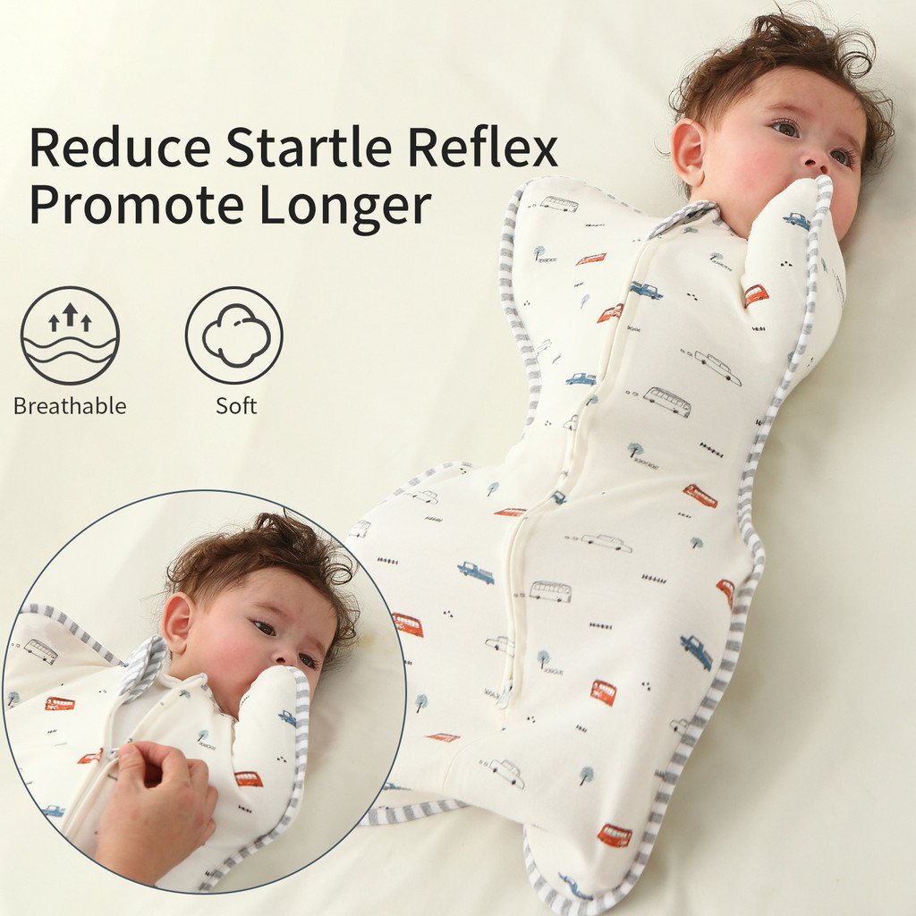 Insular Aconchegante Algodão Anti-Salto Bebê Swaddle Cobertor Saco De Dormir Todas As Estações Infantil Casulo Envoltóri