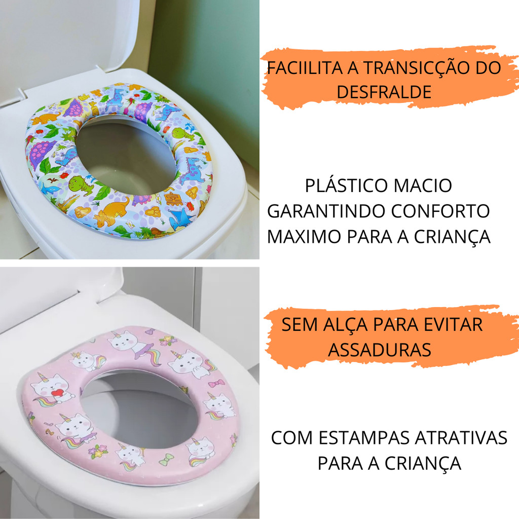 Redutor Assento Infantil Para Criança Vaso Sanitário Macio