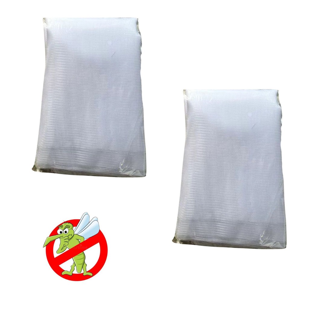 Kit 2x Tela Mosquiteira  fixação em Velcro Anti-Mosquito Cor Branco
