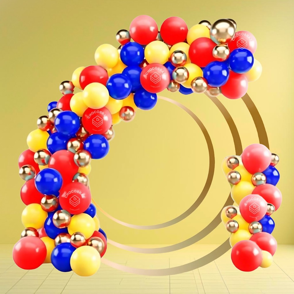 Kit 175  Balões  AMARELO 7”+ VERMELHO  7”+ AZUL  7” + OURO  Metalizado 5” - Balão Bexiga KIT31 em Oferta na Shopee