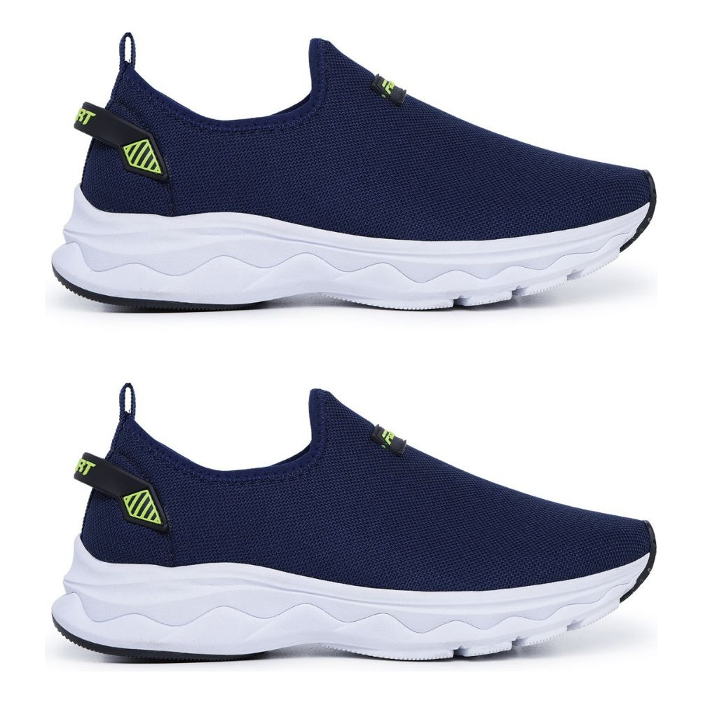 Kit 2 Tênis Meia Slip On Masculino Caminhada Leve Casual