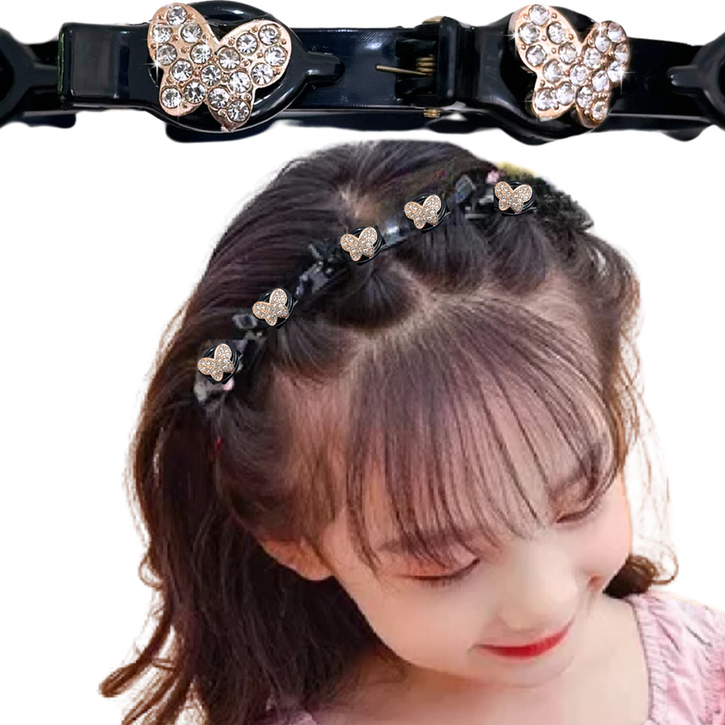 Tiara Infantil Borboleta com Brilho Strass Penteado Fofo