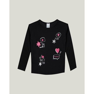 Blusa Hey Smile! Meia Malha Menina Malwee Kids