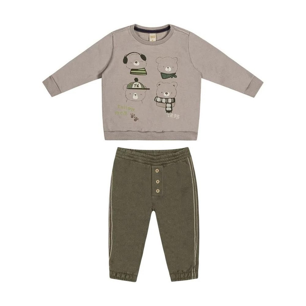 Conjunto Blusão e Calça Flanelada Menino Ursinhos - Trick Nick - Baby & Kids Fashion
