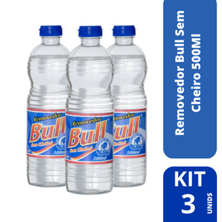 Kit Com 3 Removedores Bull Sem Cheiro 500ML Bufalo