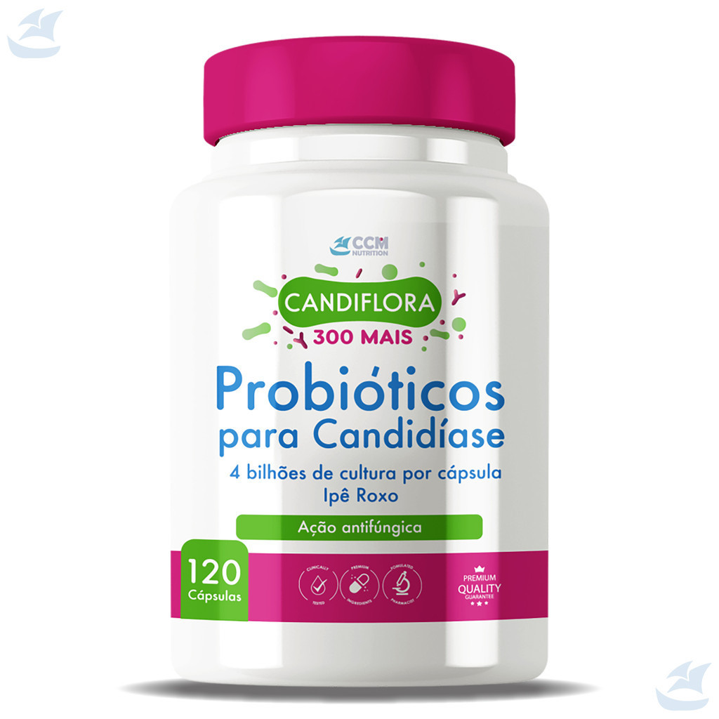 CANDIFLORA 300MAIS 120 CAPS CANDIDIASE SAUDE BEM ESTAR PROBIOTICOS SUPLEMENTO