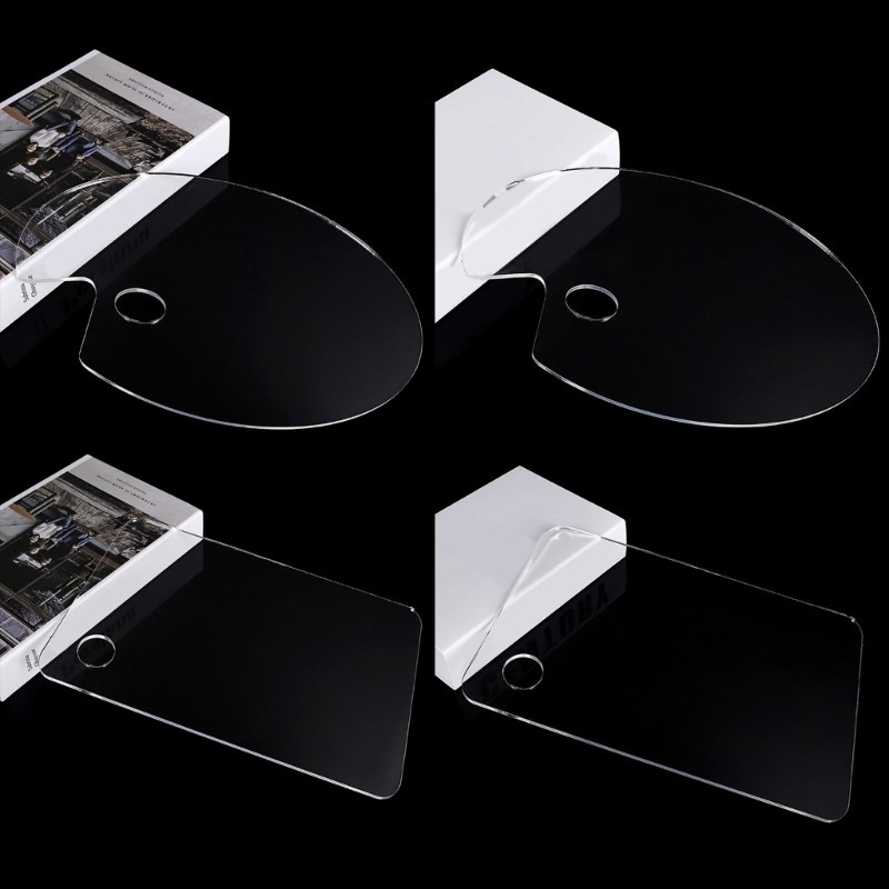 YJCNELCR Paleta Em Formato Oval Quadrado De Pintura Artística Com Furo Para Polegar Artesanal De Arte DIY