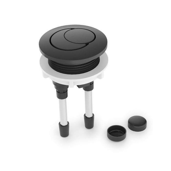 Botão Duplo Acionamento Para Caixa Acoplada 3/6Litros Black/Preto Para marcas Roca/ Celite/ Incepa/ Logasa Original Roca