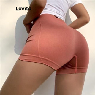 Lovito Shorts Esportivos Básicos Lisos Casuais Para Mulheres LNL43220
