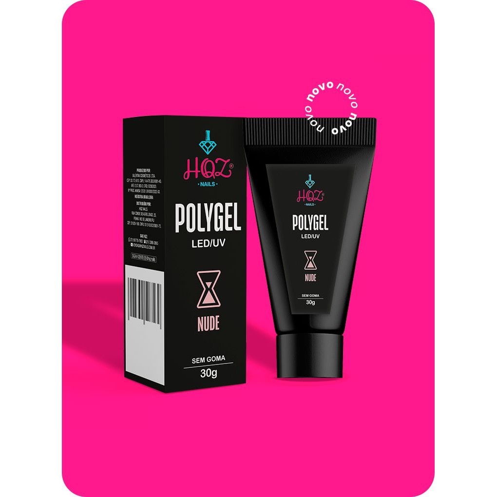 Polygel sem Goma 30g Secagem LED/UV - HQZ Nails