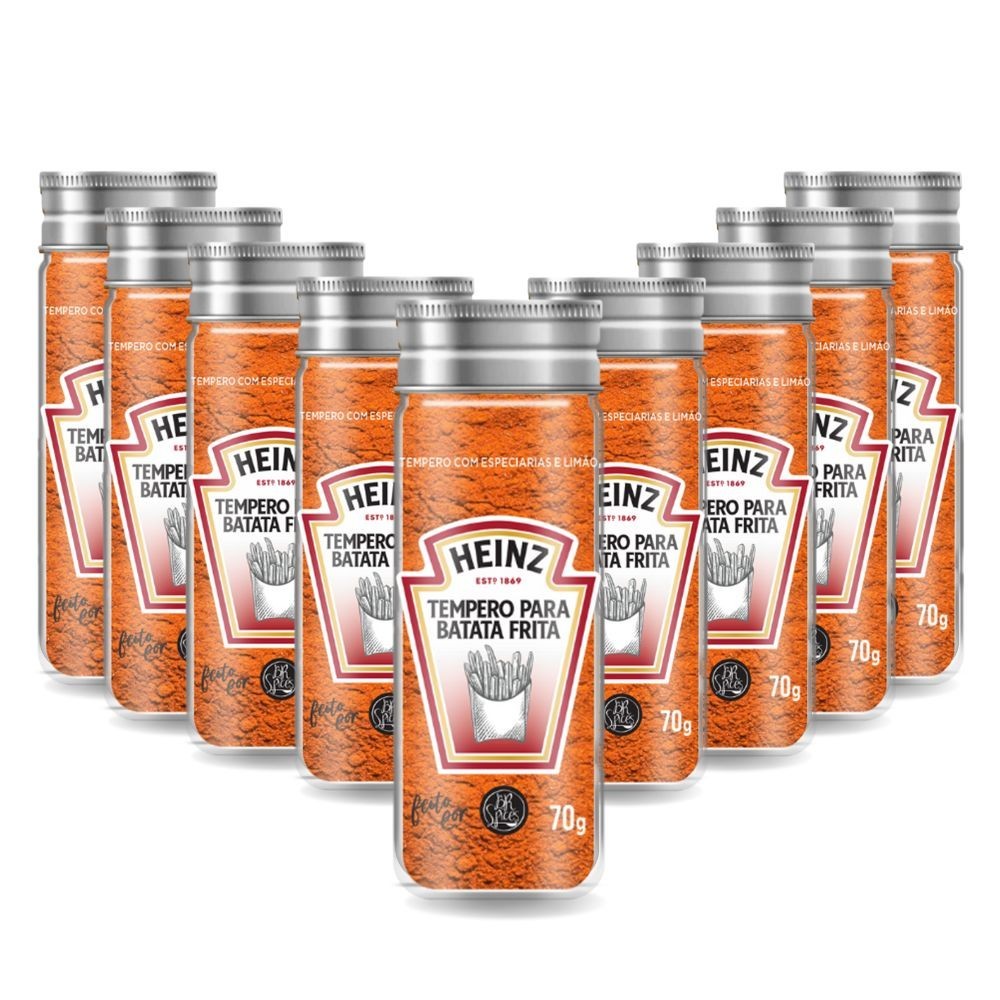 Kit com 9 Tempero para Batata Frita Heinz 70G em Oferta na Shopee