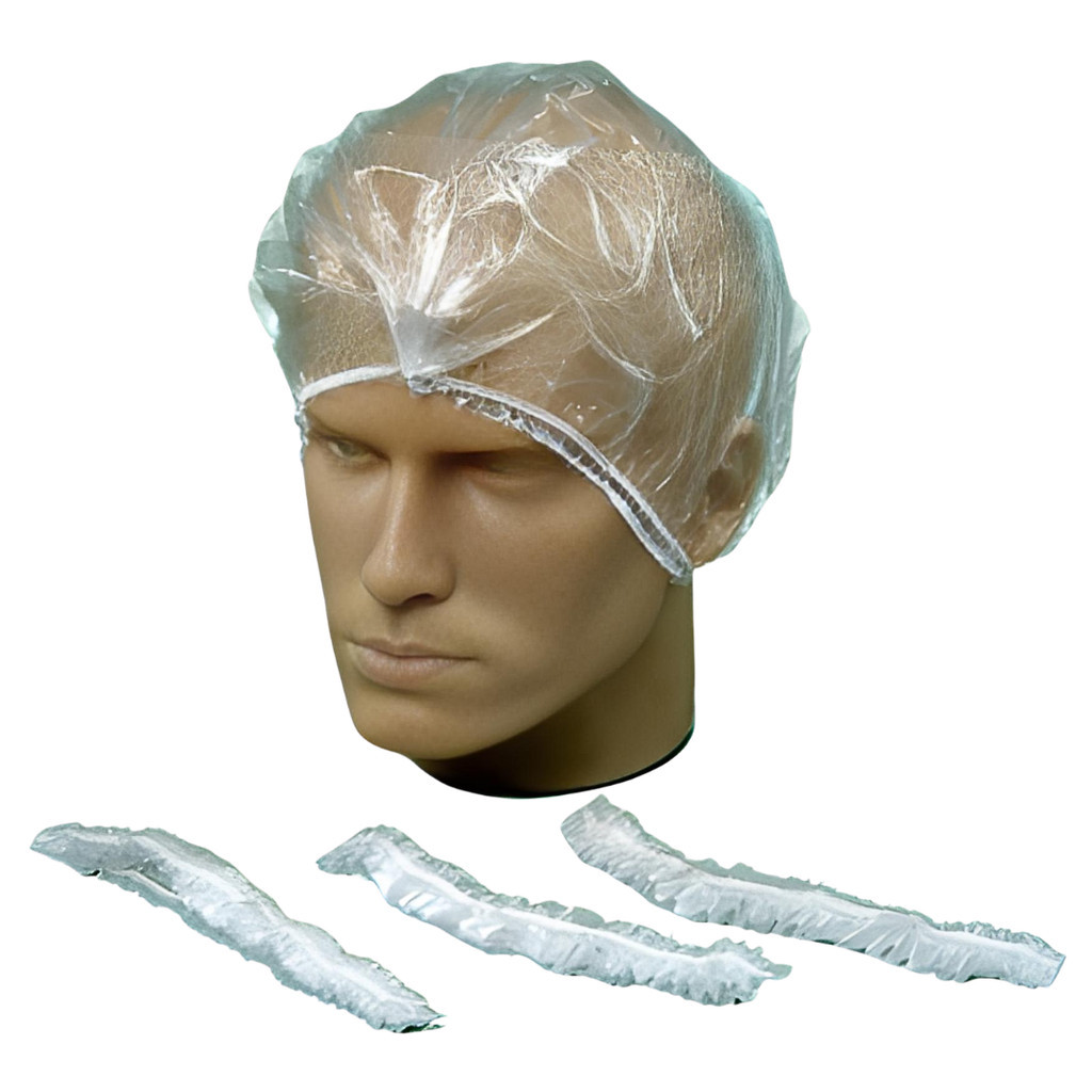 Toucas Plástica Descartável Para Amaciamento/Banho 100UN Higipratic