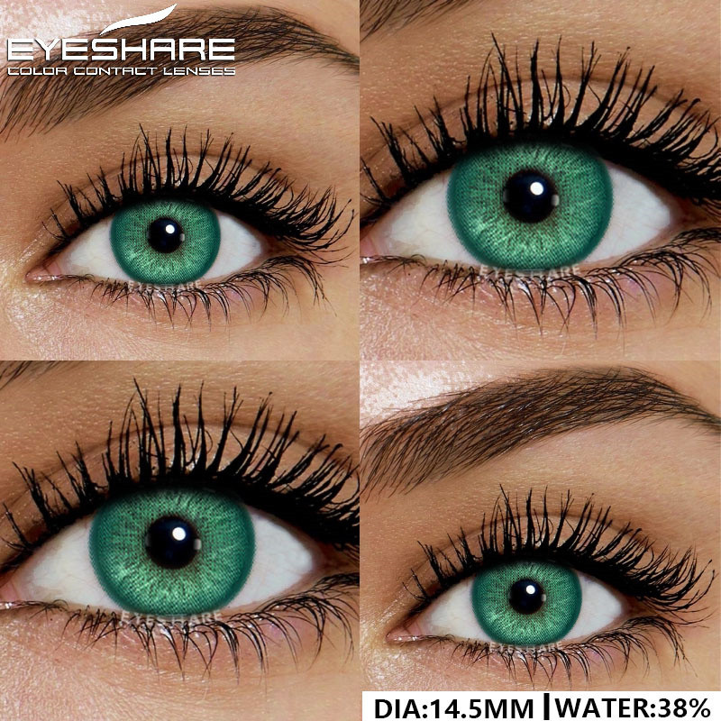 EYESHARE Novas Lentes De Contato Coloridas De 1 Par De Olhos Azuis Marrons Cinza Alunos Naturais Anualmente Verdes em Oferta na Shopee