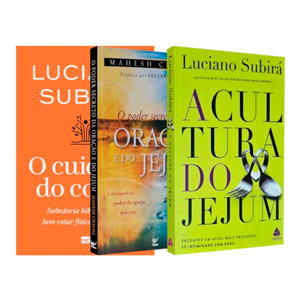 O Poder Secreto da Oração e do Jejum | A Cultura do Jejum | O Cuidado do Corpo - Luciano Subirá em Oferta na Shopee