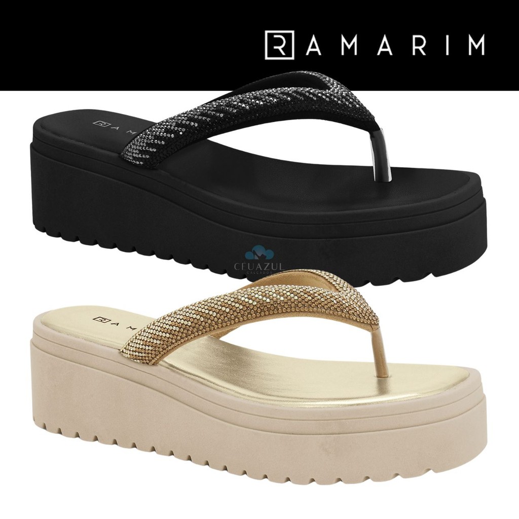 Tamanco Feminino Ramarim Flatform Chinelo Dedo Ultra Conforto ORIGINAL em Oferta na Shopee
